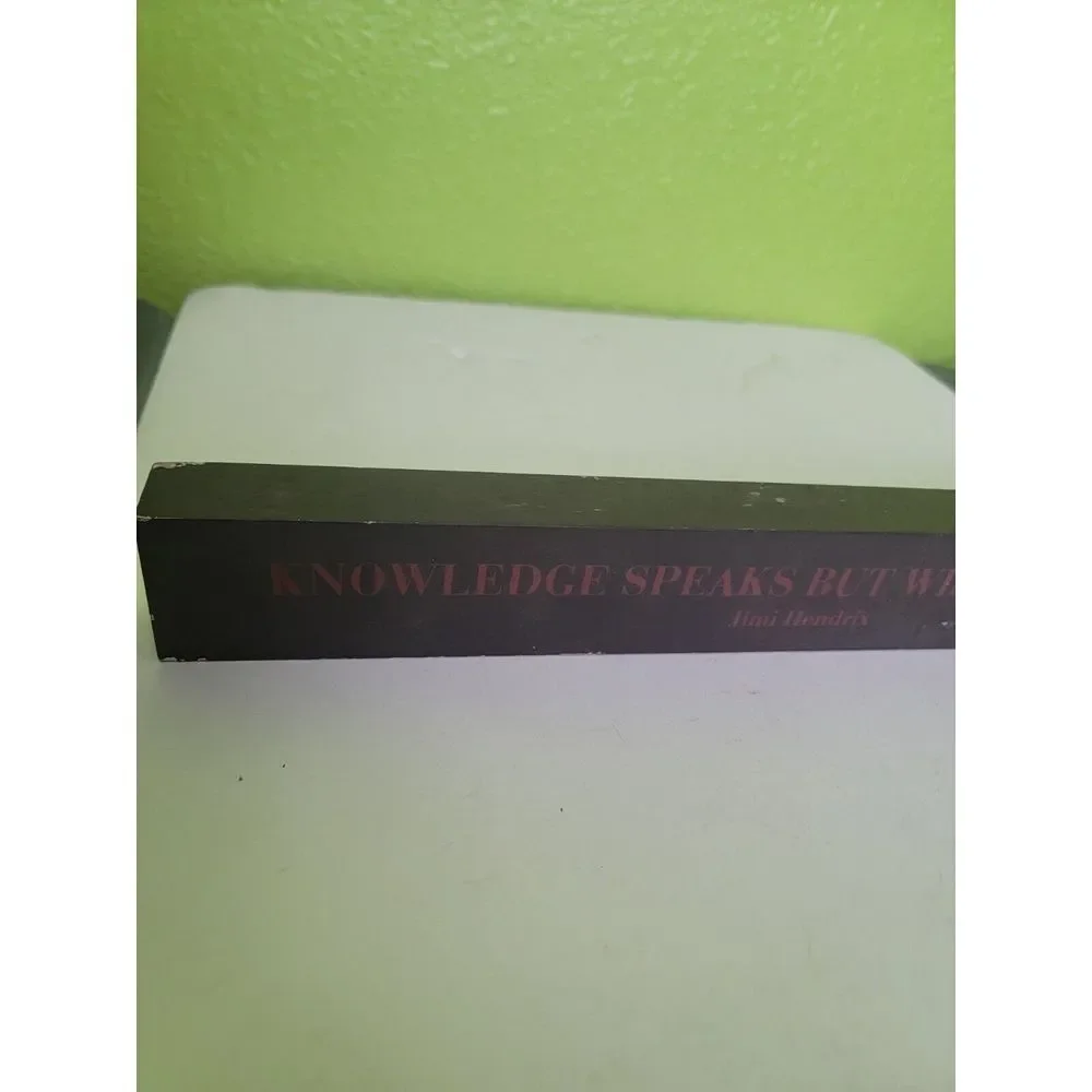 Wooden Desk Quote Knowledge Speaks But Wisdom Listens Jimi Hendrix 14